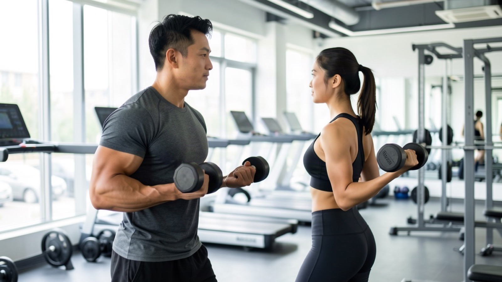 People doing resistance training to preserve muscle during weight loss