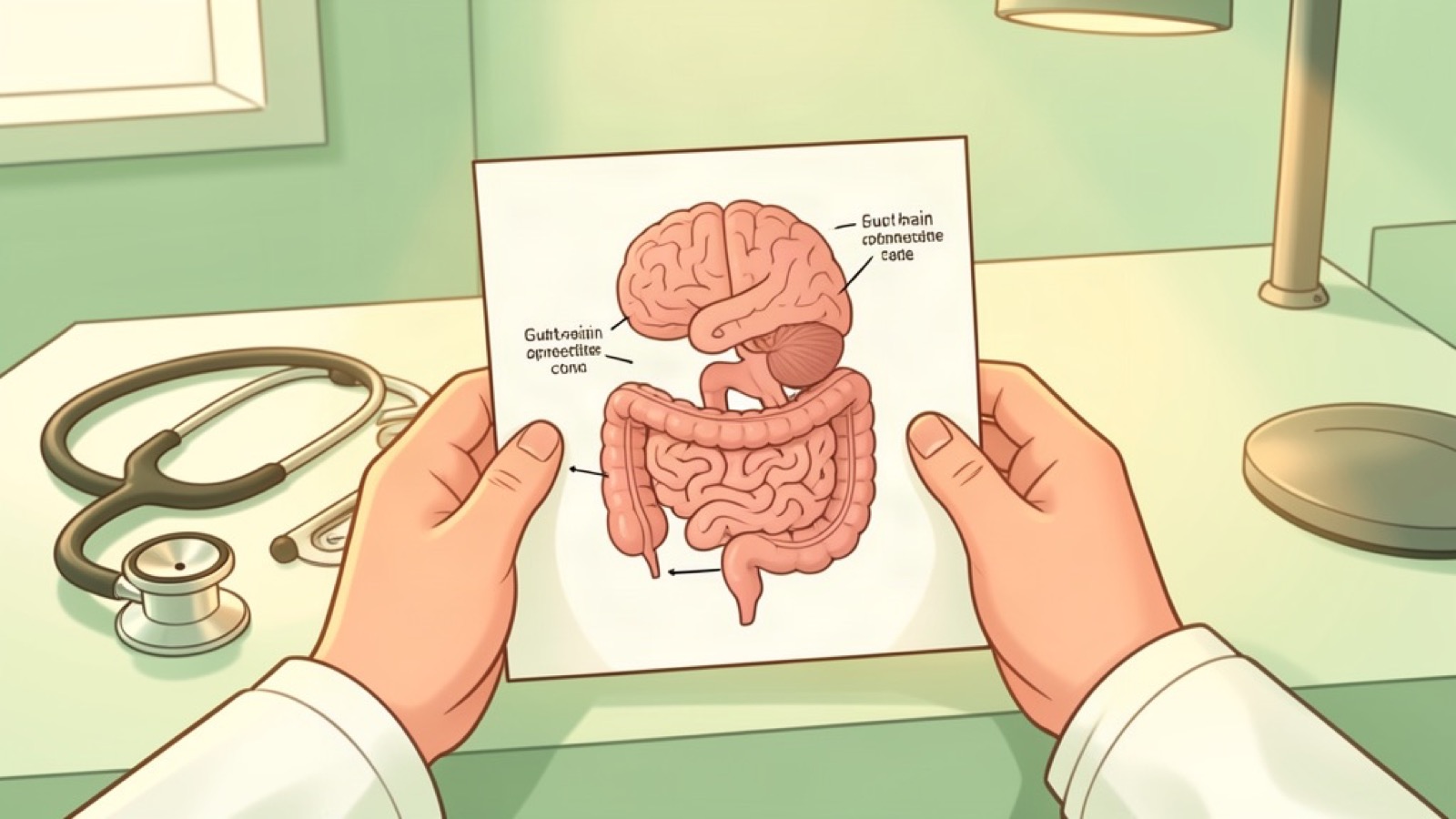 Doctor explaining the gut-brain appetite connection