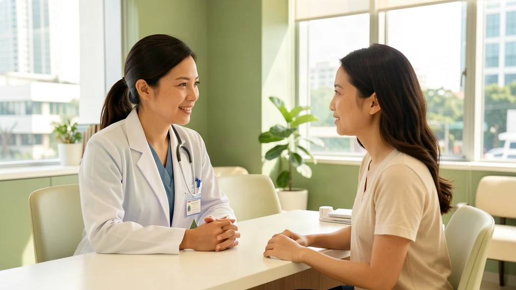 Female doctor consulting with a female patient
