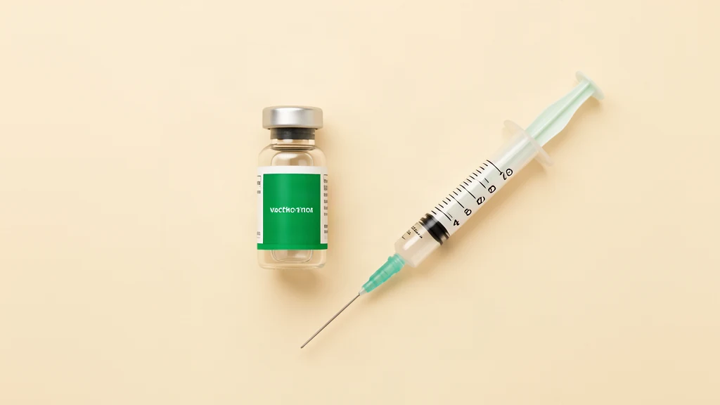 Hepatitis A vaccine vial and syringe