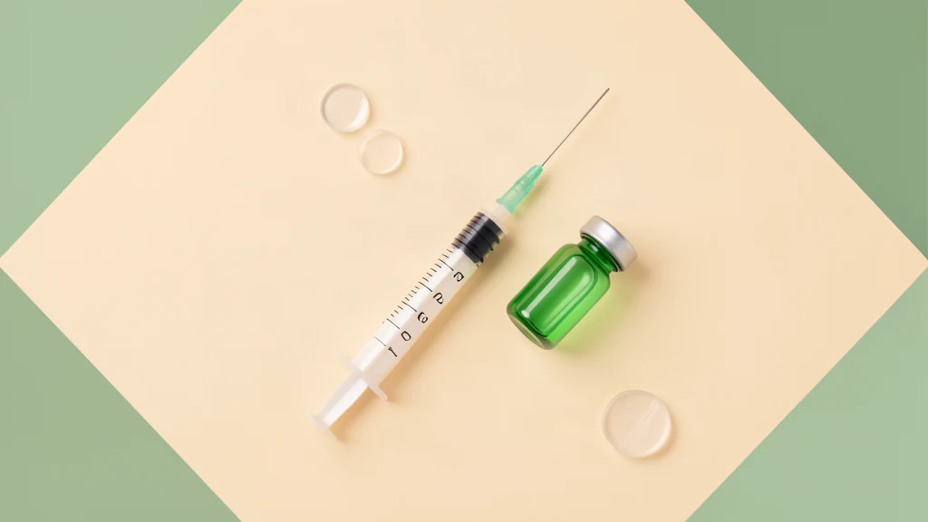 Tetanus vaccine syringe